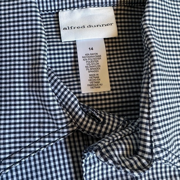 Alfred Dunner 2pc Matching Checkered Lightweight Jacket & Pant - Picture 5 of 9